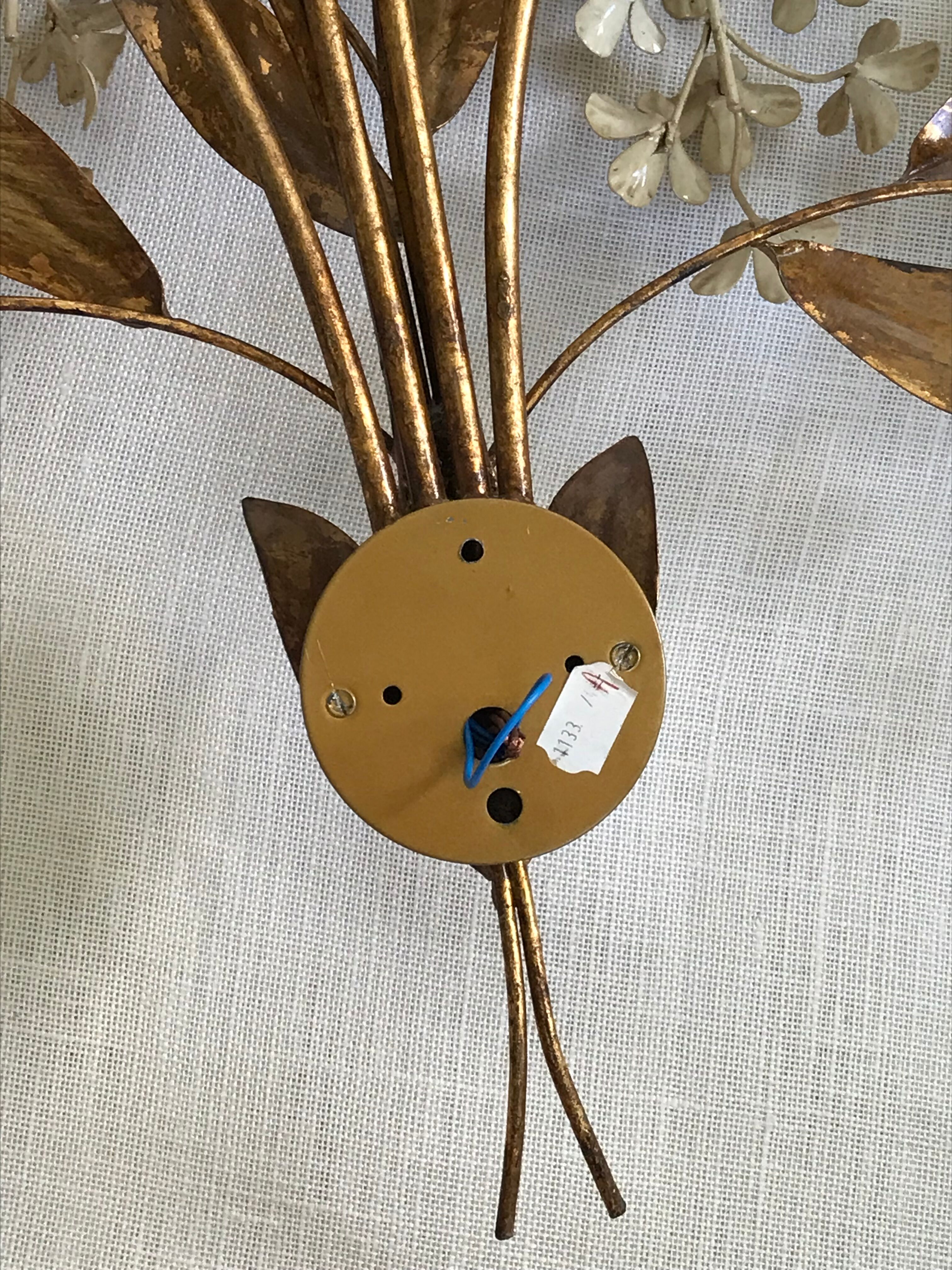 Hans Kögl floral wall lamp years 70