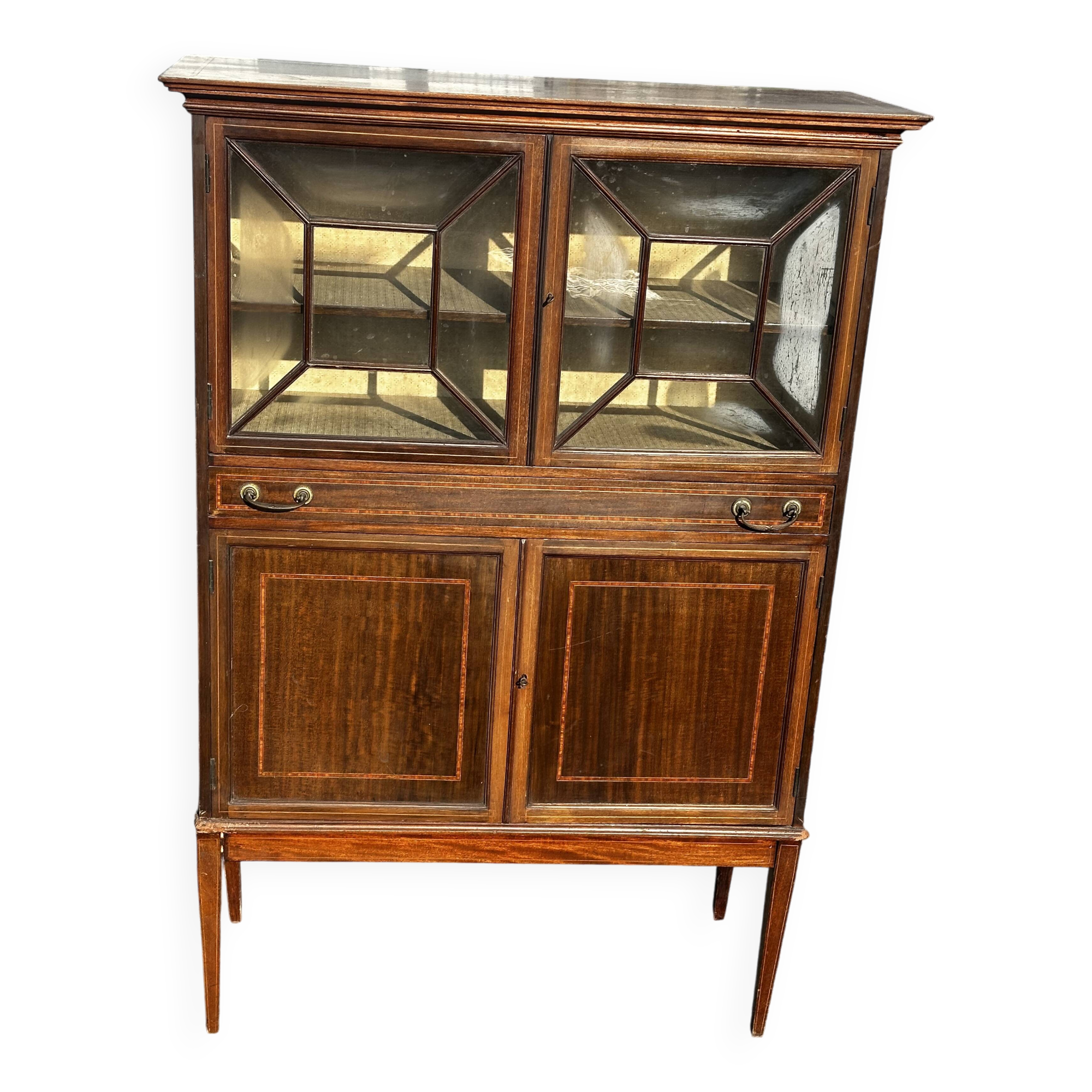 Vitrine buffet en acajou début XX e - Royaume Uni