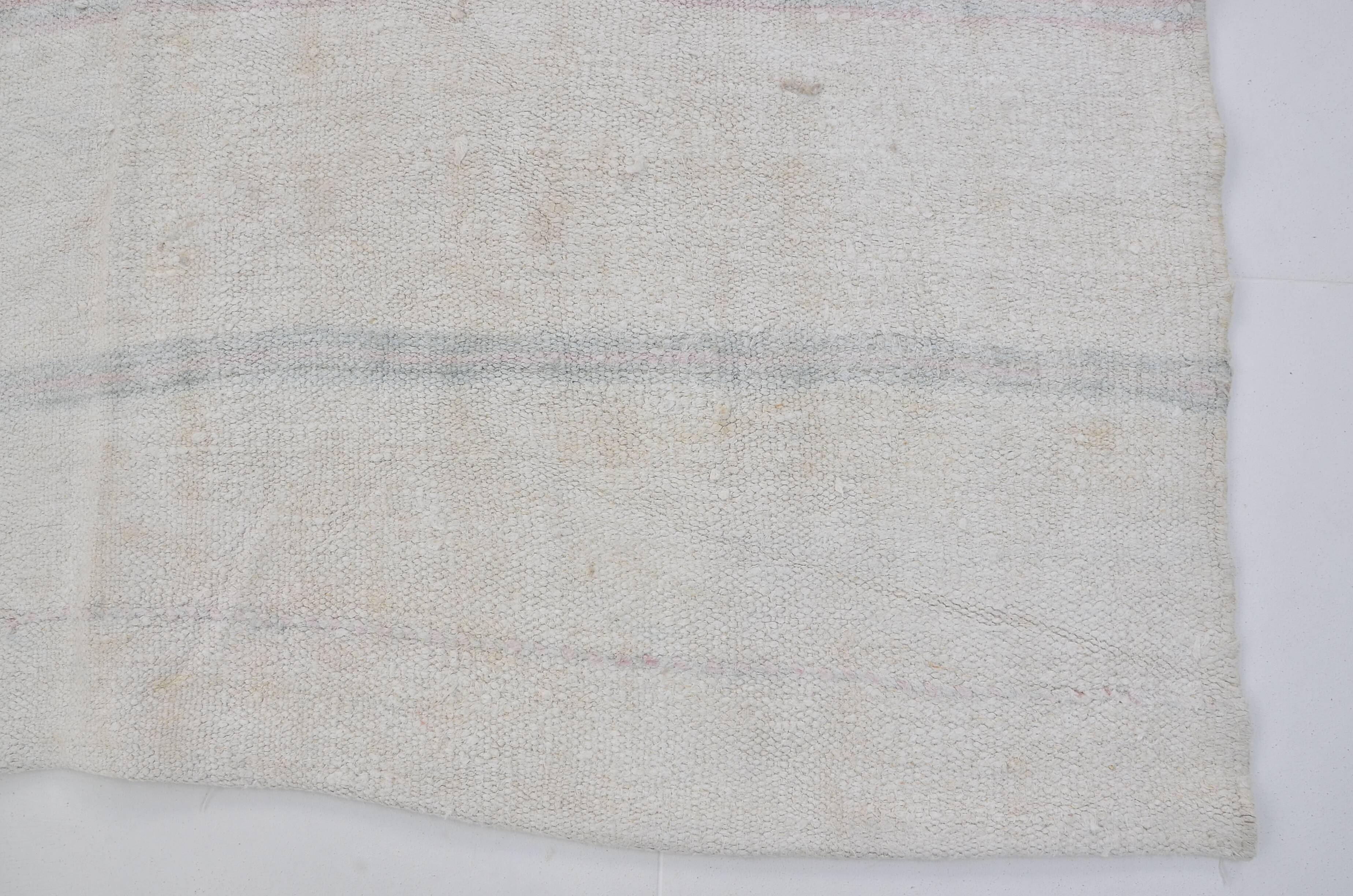 Stripe Neutral Vintage Hmep Kilim Rug sku 3678