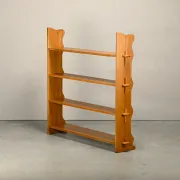 Shelf in Brutalist Henning Kjærnulf or Arts and Crafts style solid Oak 1960