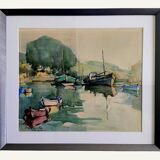 Tableau signé H. MARMONTES – Aquarelle - PONT-AVEN