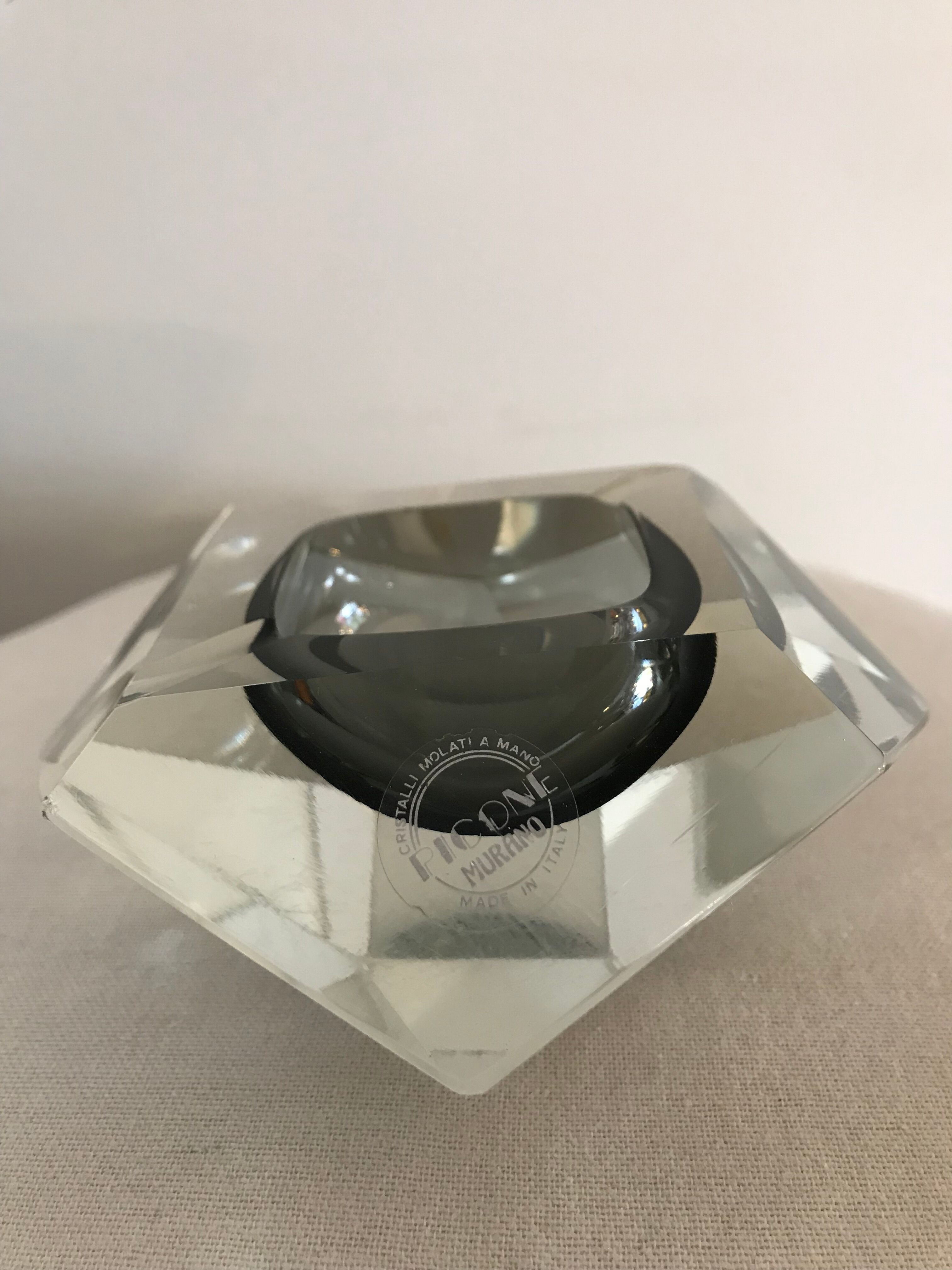 Murano glass ashtray stamped Picone