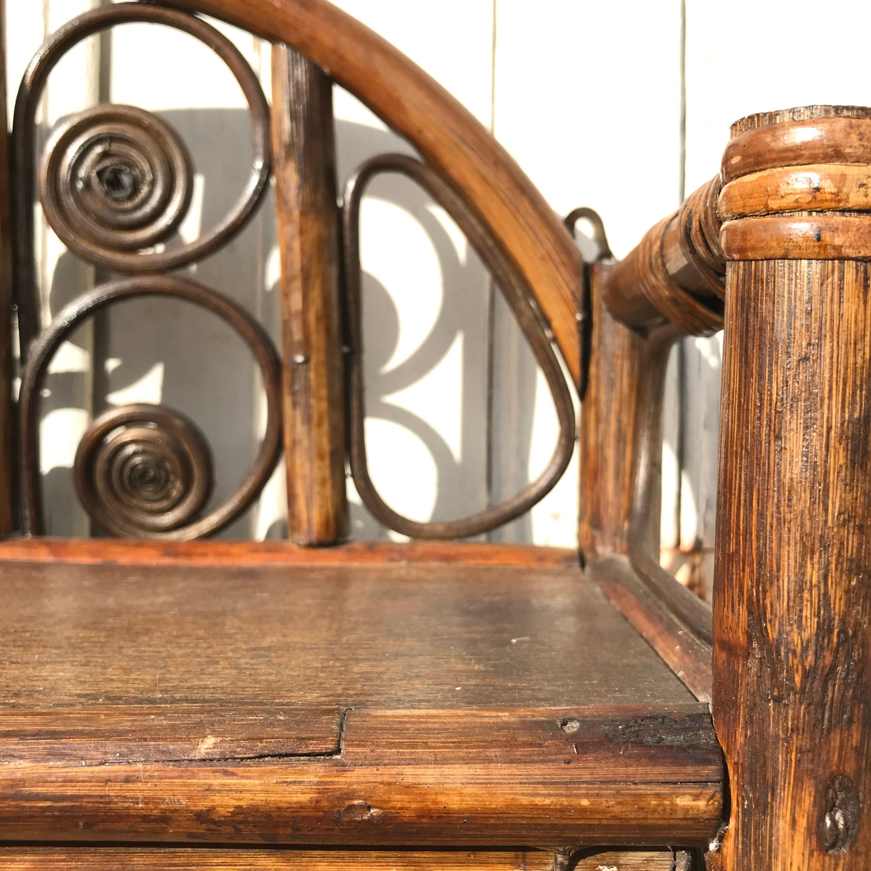 Vintage rattan cabinet