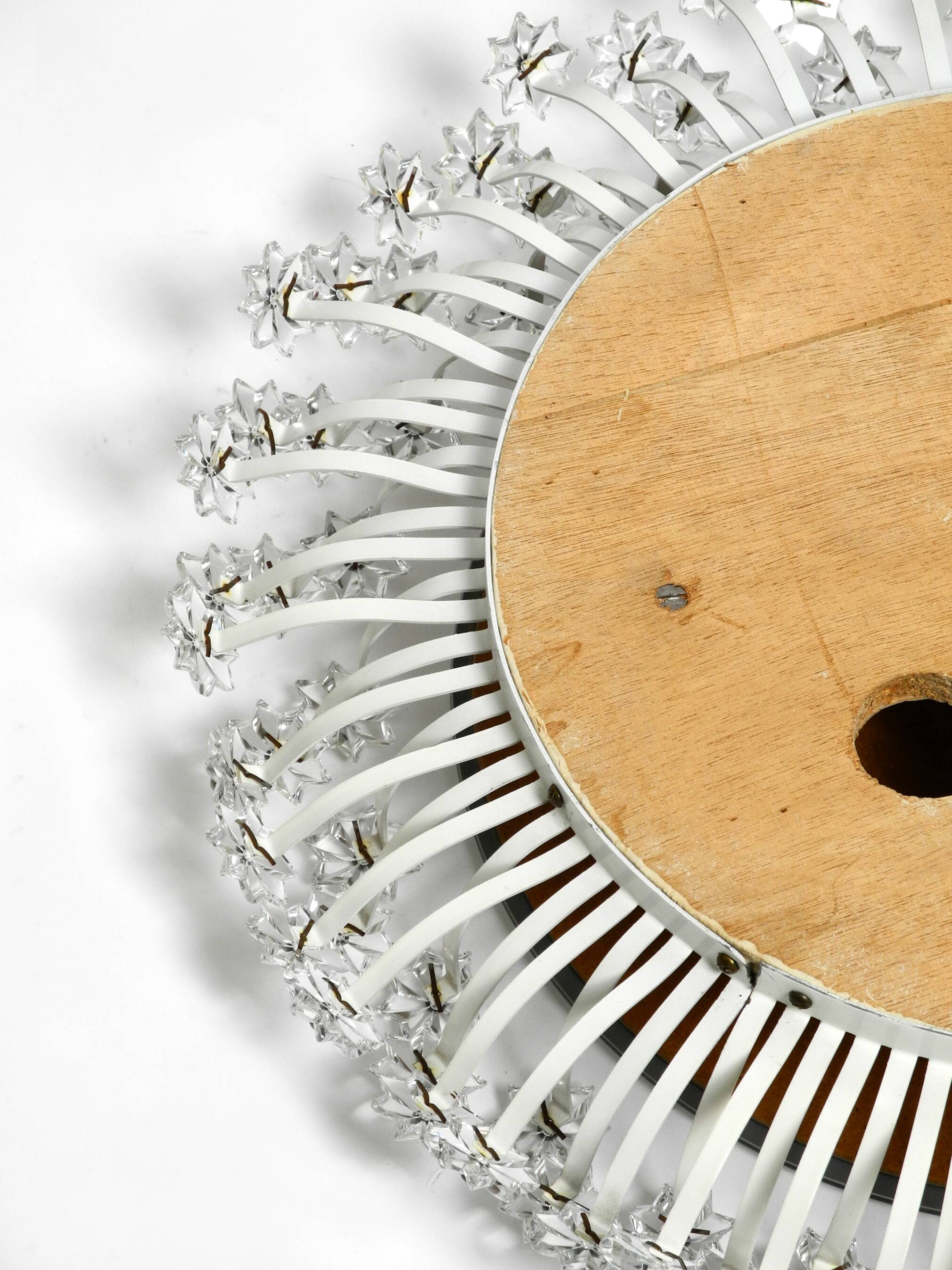 Mid Century Münchner Zier-Form flower mirror illuminated by Schöninger