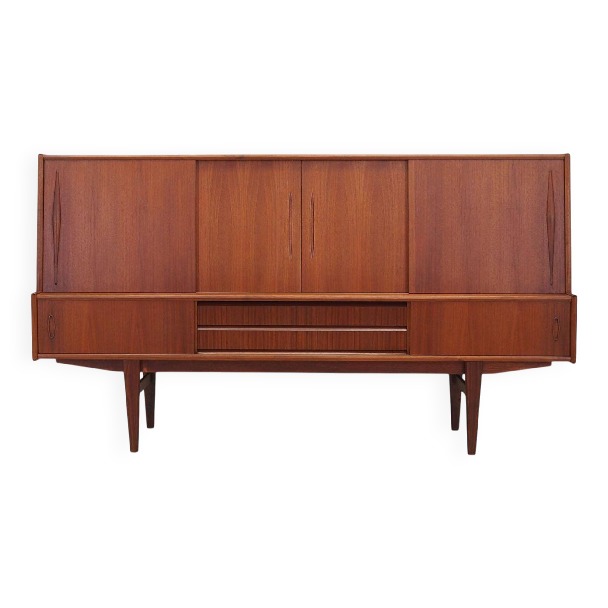 Teak highboard, Danish design, 1970s, production: Denmark