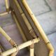 Rattan and ceramic coffee table leduc vallauris