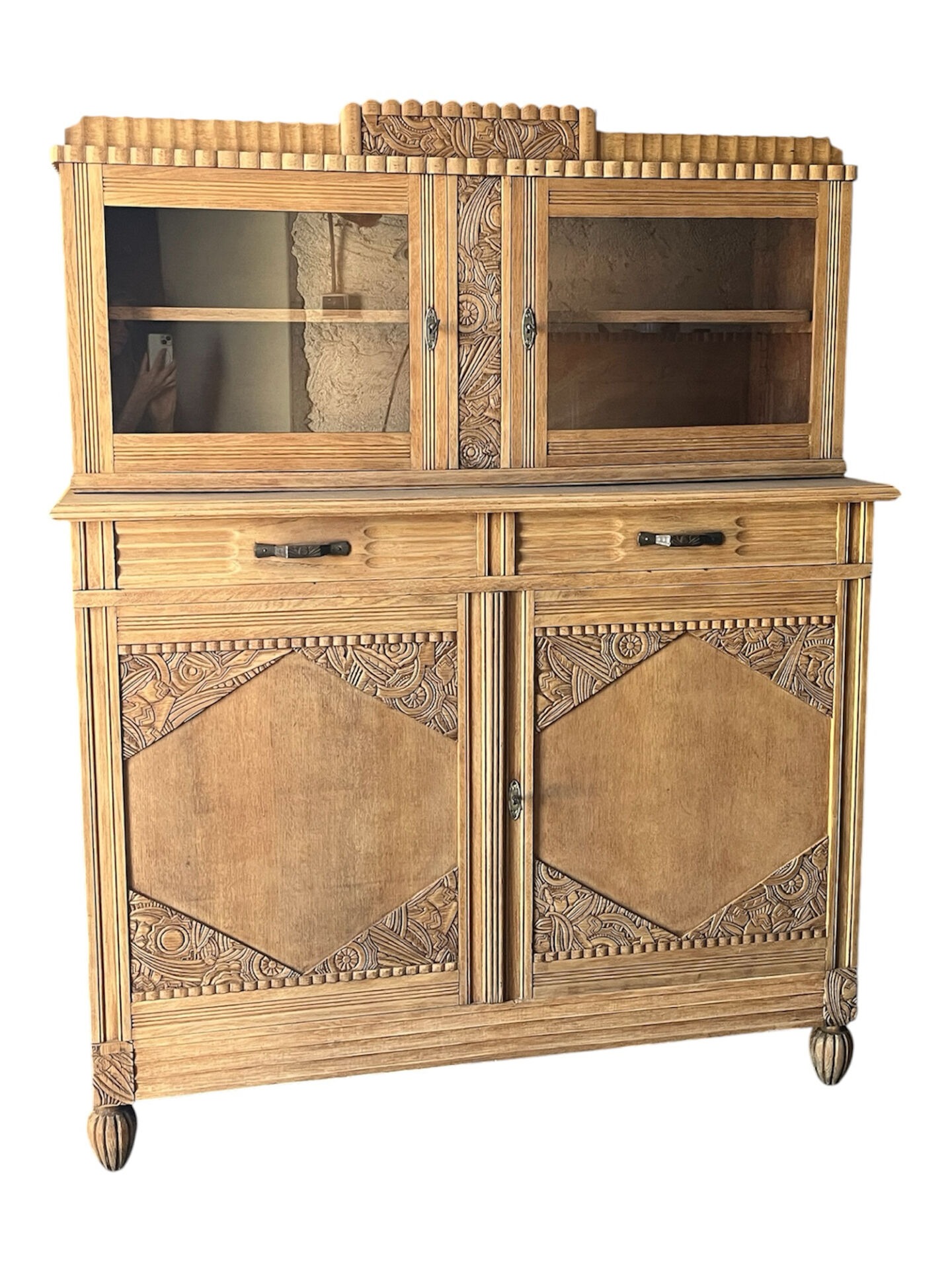 Buffet art déco deux corps 