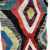 Moroccan Berber carpet Kilim Boucherouite 2.41x1.39m