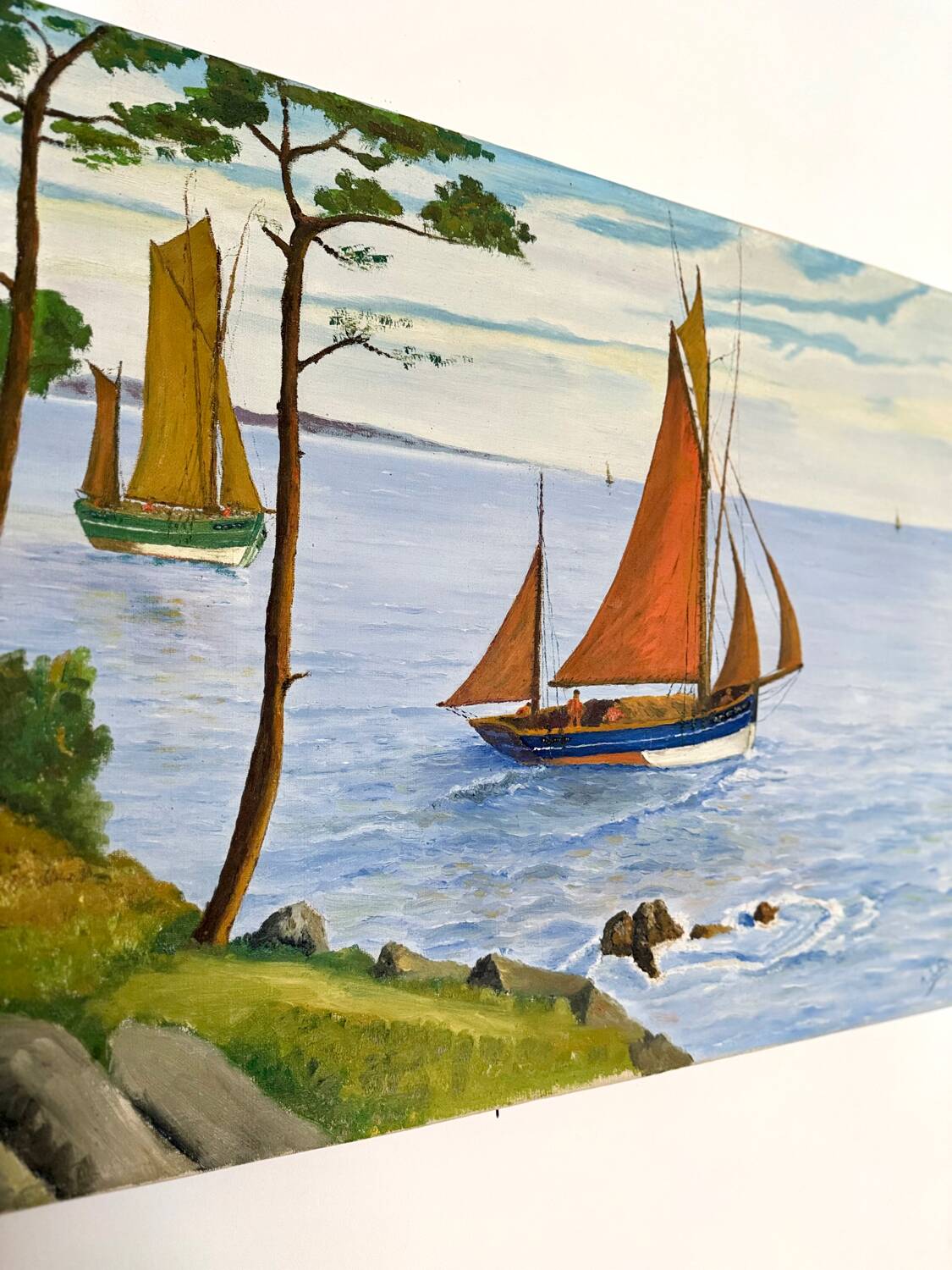 Oil on canvas, Marine signed Raymond JAFFRÉ (1918-2003)