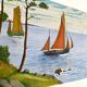 Oil on canvas, Marine signed Raymond JAFFRÉ (1918-2003)
