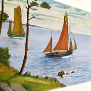 Huile sur toile, Marine signée Raymond JAFFRÉ (1918-2003)