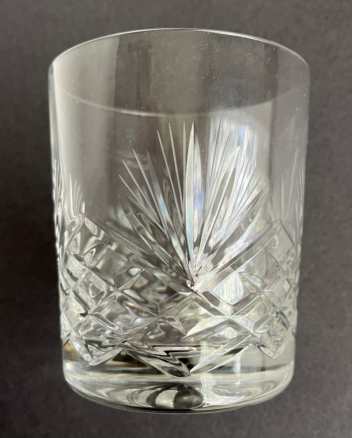 4 cut crystal whisky glasses