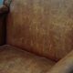 Fauteuil Art Déco en cuir de mouton