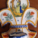 Quimper faience holy water font