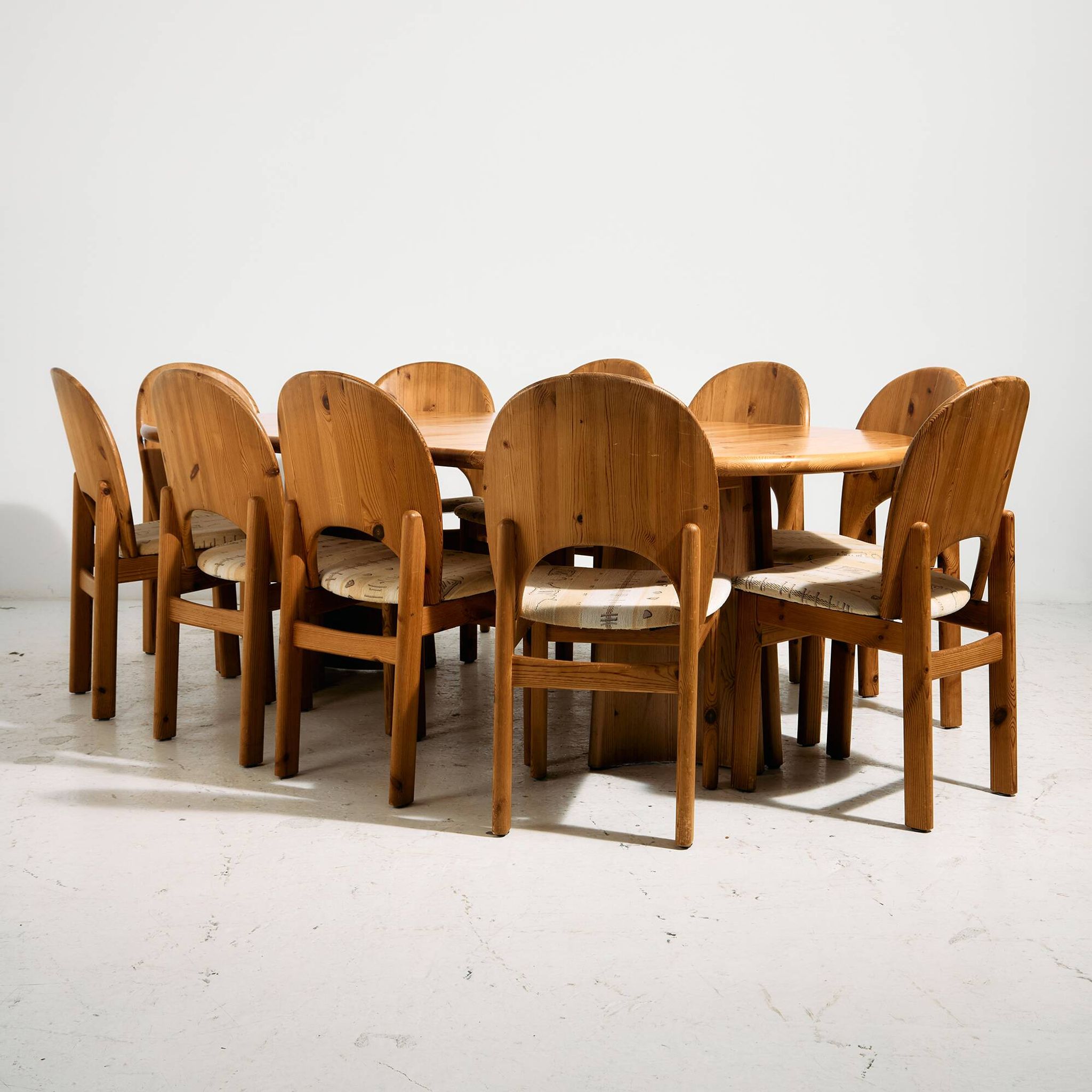 Ensemble de salle à manger MK11024 en pin par Niels Koefoed pour Glostrup, Set de 11