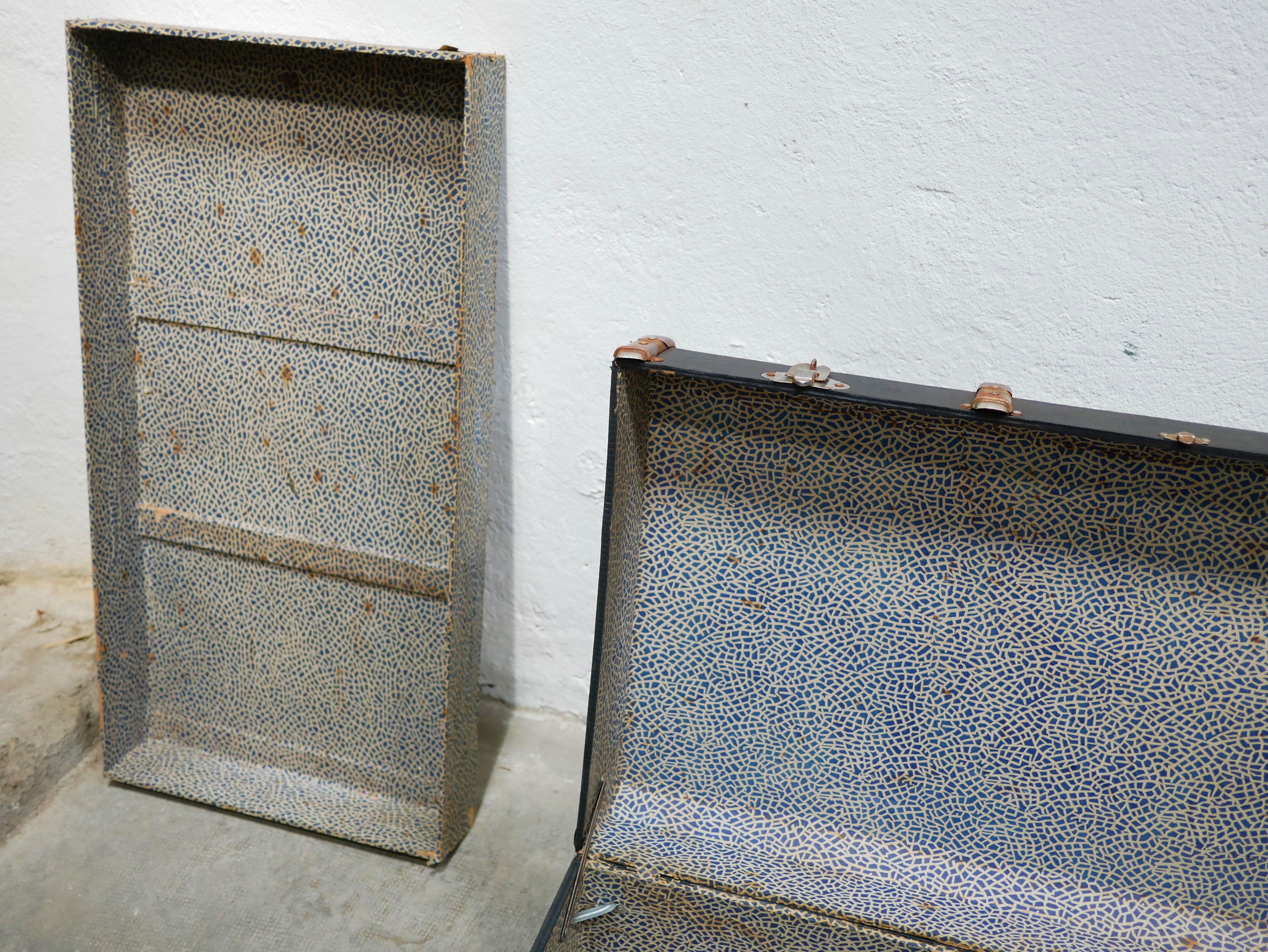 Vintage suitcase storage trunk