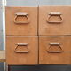 Set of 4 industrial metal lockers