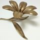 Solid brass flower forming ashtray design 60s/70s