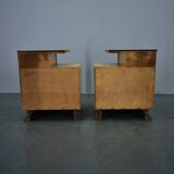 1942s set of bedside tables by Jindrich Halabala, Czechoslovakia
