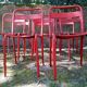 Série de 8 chaises Tolix rouge
