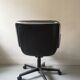 Fauteuil de bureau en cuir noir by Charles pollock pour Knoll,1970