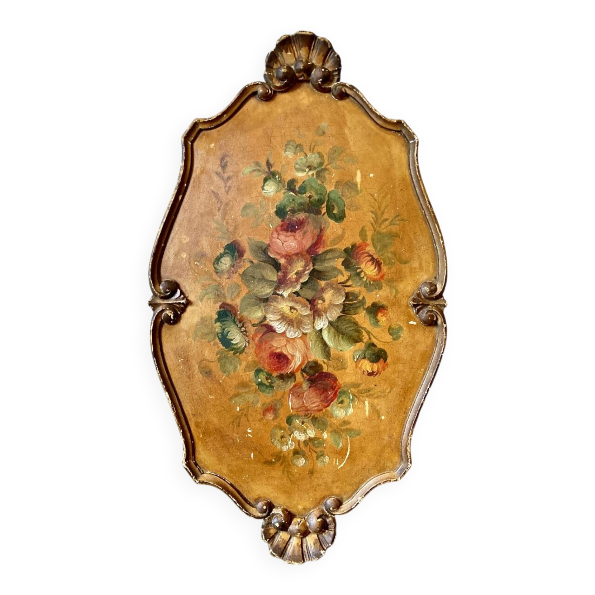 Napoleon III painted wooden plateau, between 1860 and 1880.