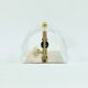 Pair Mid Century Scandinavian Glass & Brass Wall Lamps - C.Fagerlund, 1960s