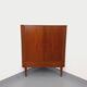 Vintage Scandinavian teak storage corner cabinet from the 60s