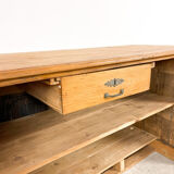 Pine wooden shop counter