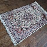 Handmade Pakistani wool and silk rug 122x77cm