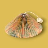 Vintage pleated floral pendant light – 70s
