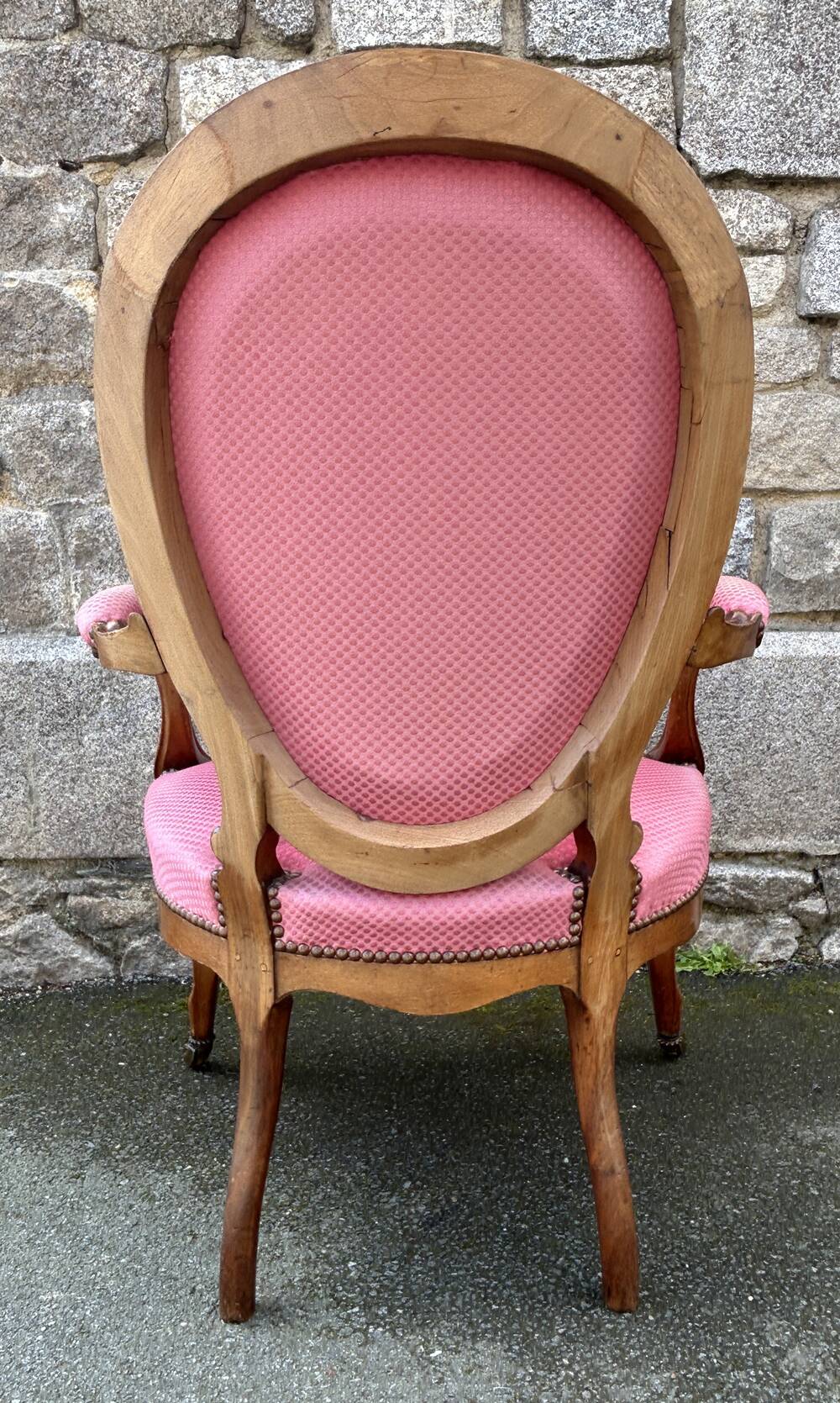 Louis Philippe medallion armchair, vintage, late 19th century, early 20th century.