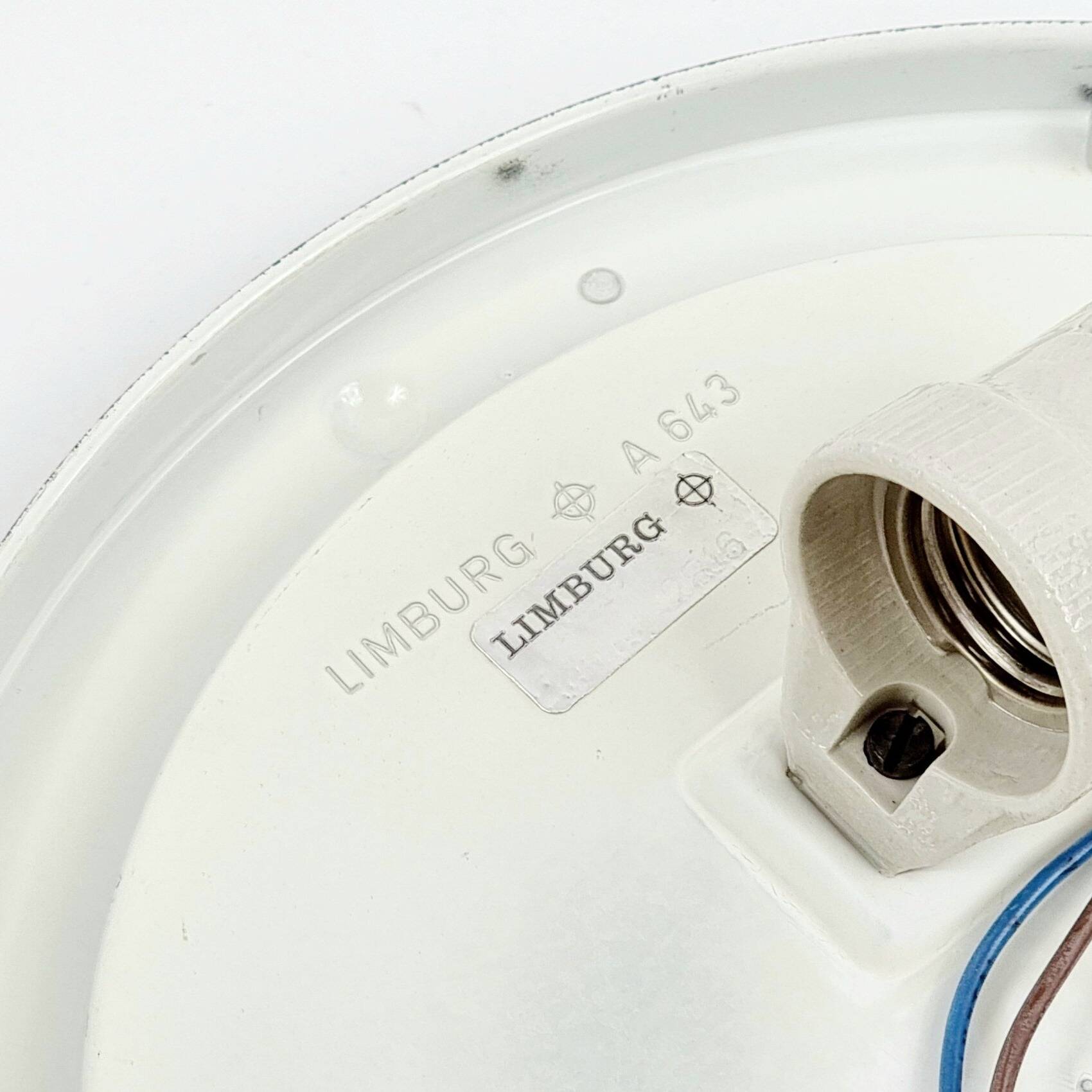 Large Mid-Century Modern Glass Ceiling Light from Limburg, Germany, 1970s