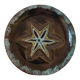 Decorative star plate ceramic Marius Giuge Vallauris