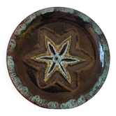 Assiette décorative étoile céramique Marius Giuge Vallauris