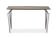 Console rectangulaire en acier et laiton. Travail contemporain.