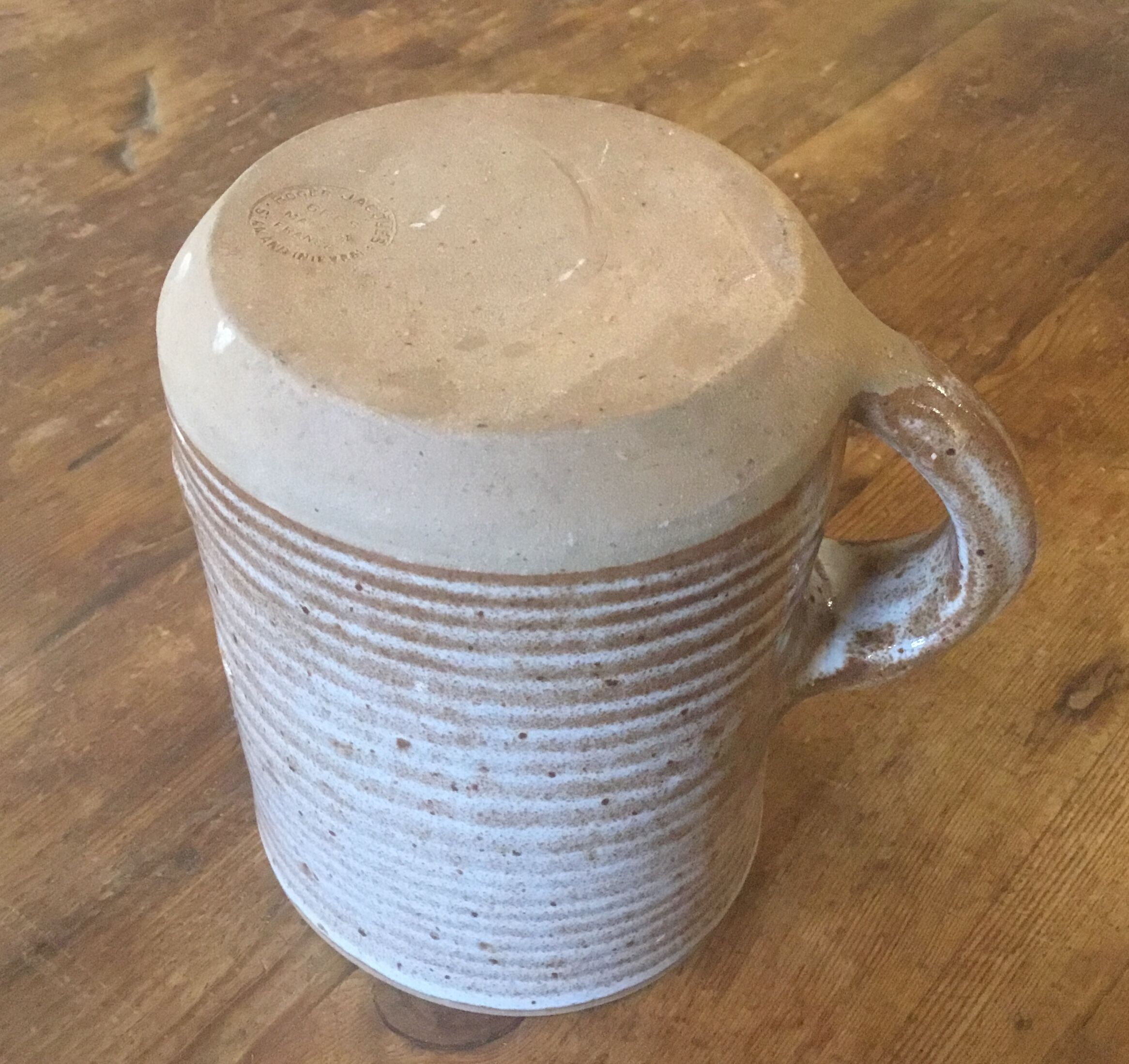 Large mug stoneware signed Roger Jacques