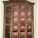 Impressive sideboard, two-part display cabinet in walnut