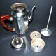 Vintage percolator coffee maker in chrome-plated copper and bakelite 1950 ADB brand
