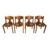 Pozzi dining chairs set of 4 by Augusto Savini