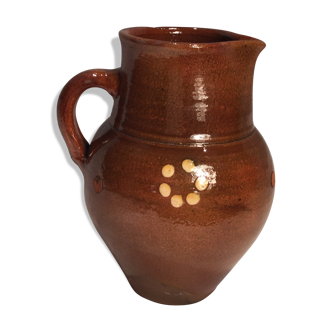 Glazed terracotta jug