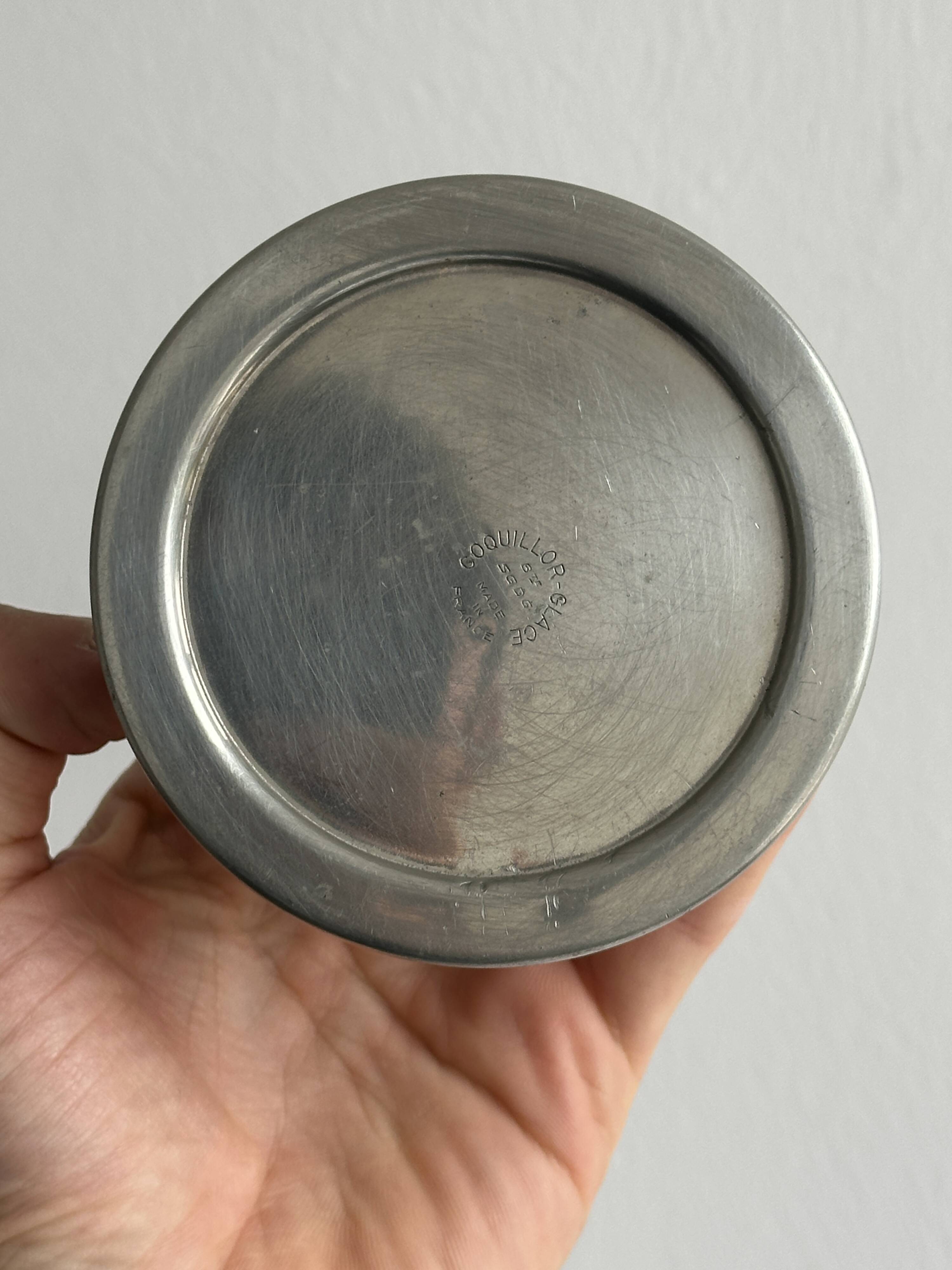 beurrier coquillor en métal argenté vintage