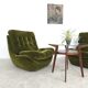 Pair of green velvet Atlantis armchairs by Jitona, ex Czechoslovakia 60s