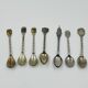 Set of 7 Heraldic Souvenir Spoons from Cities