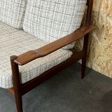 60s 70s teak sofa 3 seater couch seating set Danish Modern Design Denmark
