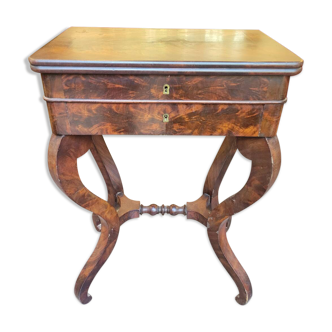 Mahogany burr hairdresser, Restoration period, around 1820.