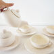 White ceramic coffee or tea set