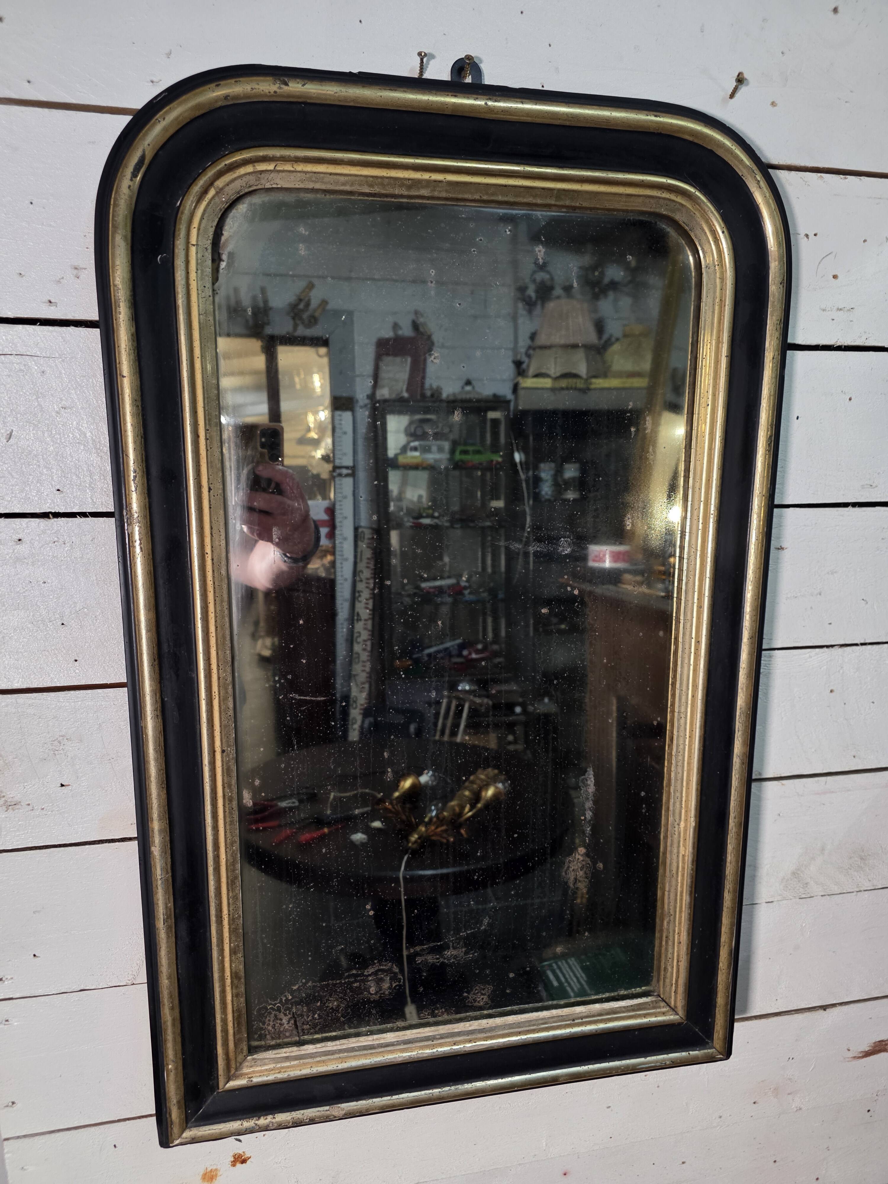 Miroir style Napoléon III du XIXème , 90×57cm