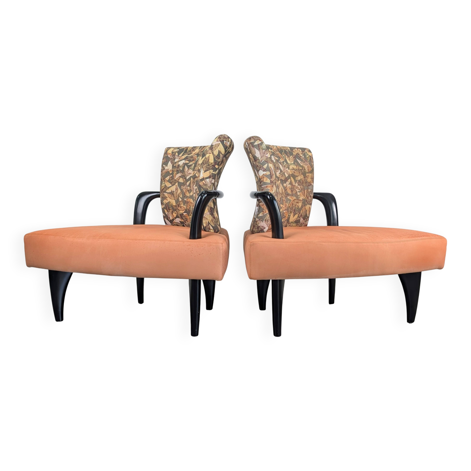 Pair of Esprit Modular Lounge Chairs by Brunati & Zerbaro, 1980s