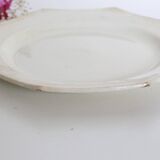 Creil and Montereau plates, 19th century, Perle model, ivory / set of 3